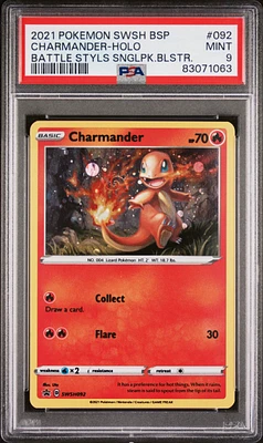 2021 Pokemon Swsh Black Star Promo 092 Charmander PSA 9