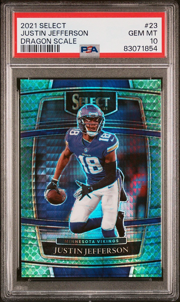 2021 Panini Select 23 Justin Jefferson Dragon Scale PSA 10