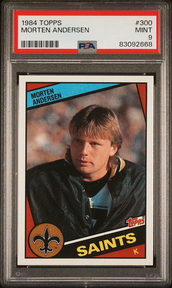 1984 Topps 300 Morten Andersen PSA 9