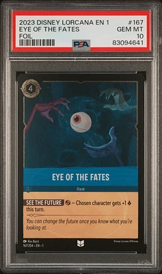 2023 Disney Lorcana En 1-the First Chapter 167 Eye Of The Fates Foil PSA 10