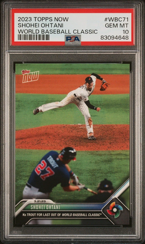 2023 Topps Now World Baseball Classic Wbc71 Shohei Ohtani PSA 10