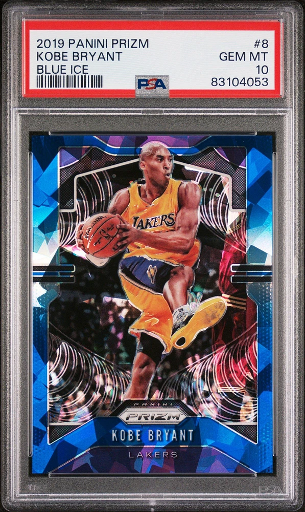 2019 Panini Prizm 8 Kobe Bryant Blue Ice PSA 10