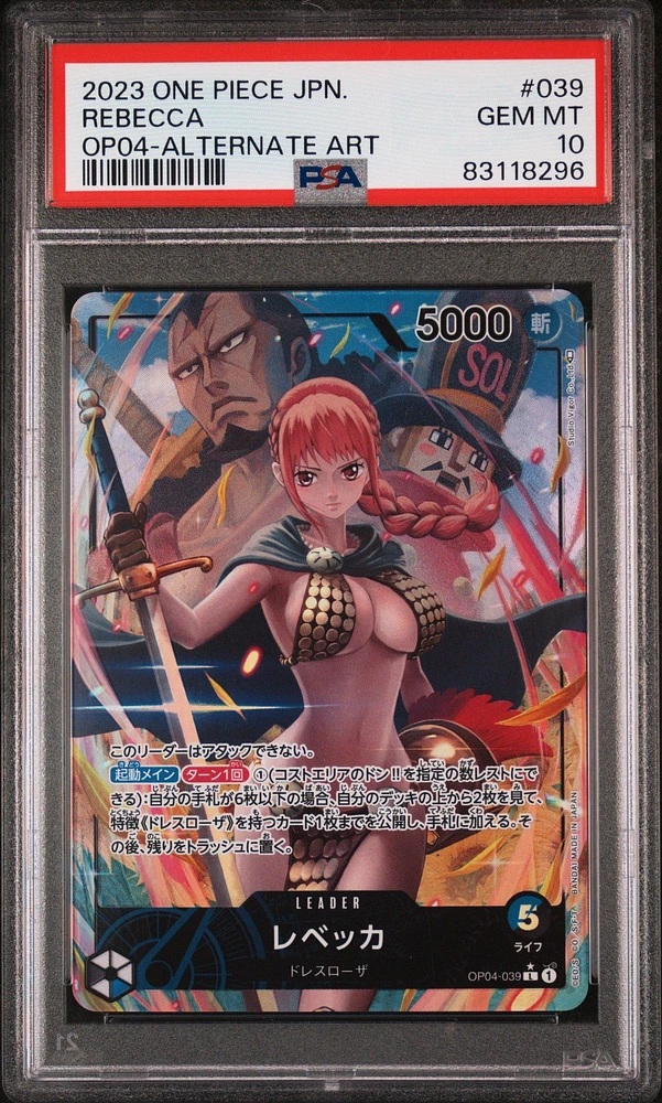 2023 One Piece Japanese Kingdoms Of Intrigue 039 Rebecca PSA 10