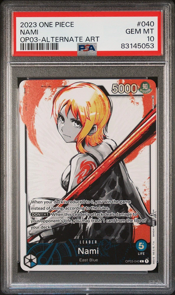 2023 One Piece Pillars Of Strength 040 Nami Alternate Art PSA 10