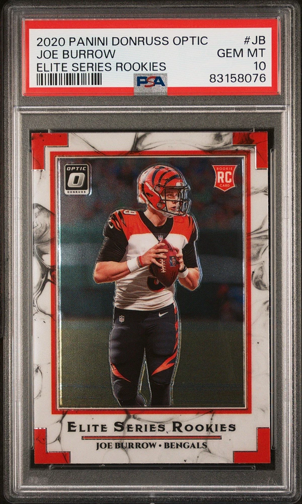 2020 Panini Donruss Optic Elite Series Rookies Jb Joe Burrow PSA 10