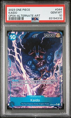 2023 One Piece Kingdoms Of Intrigue 044 Kaido Alternate Art PSA 10
