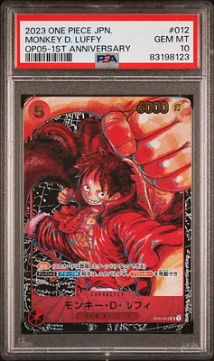 2023 One Piece Japanese Awakening Of The New Era 012 Monkey D. Luffy 1st Anniversary PSA 10