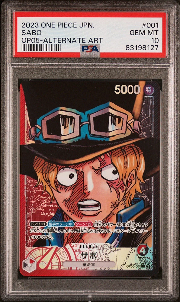 2023 One Piece Japanese Op05-awakening Of The New Era 001 Sabo Alternate Art PSA 10