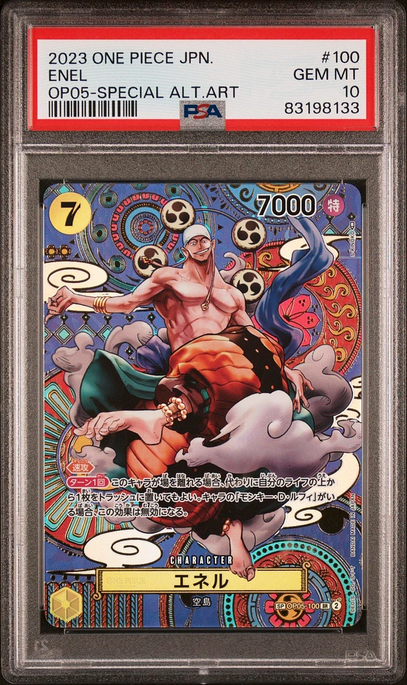 2023 One Piece Japanese Op05-awakening Of The New Era 100 Enel Special Alternate Art PSA 10