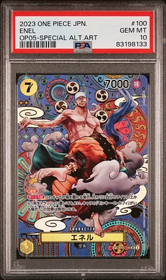 2023 One Piece Japanese Op05-awakening Of The New Era 100 Enel Special Alternate Art PSA 10