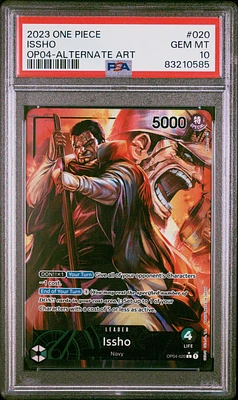 2023 One Piece Kingdoms Of Intrigue 020 Issho Alternate Art PSA 10
