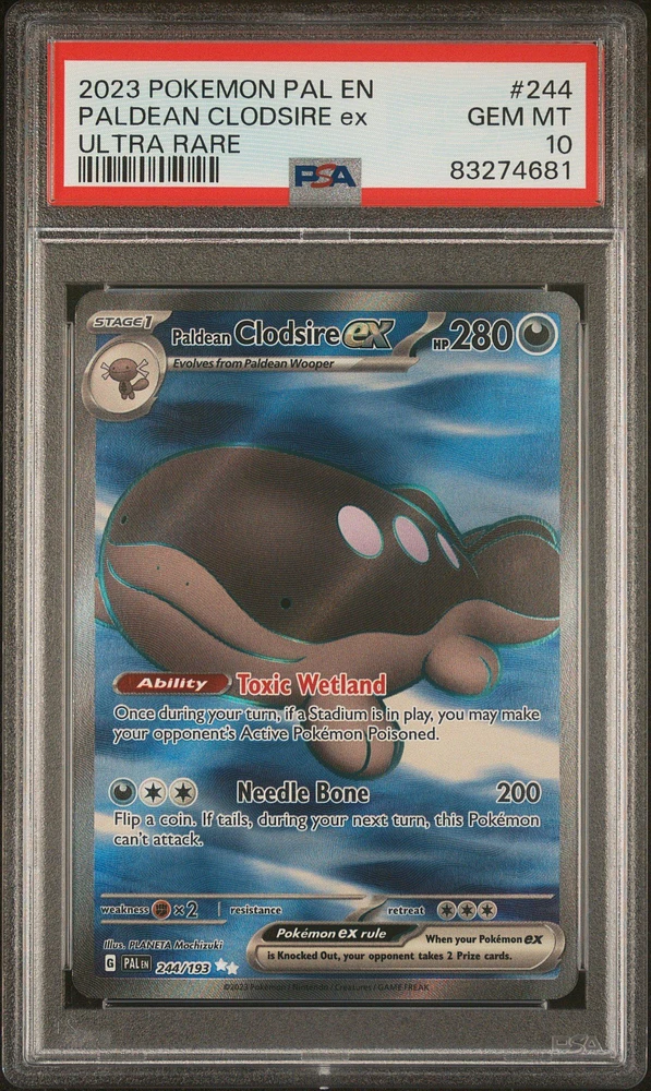 2023 Pokemon Pal En-paldea Evolved Paldean Clodsire Ex PSA