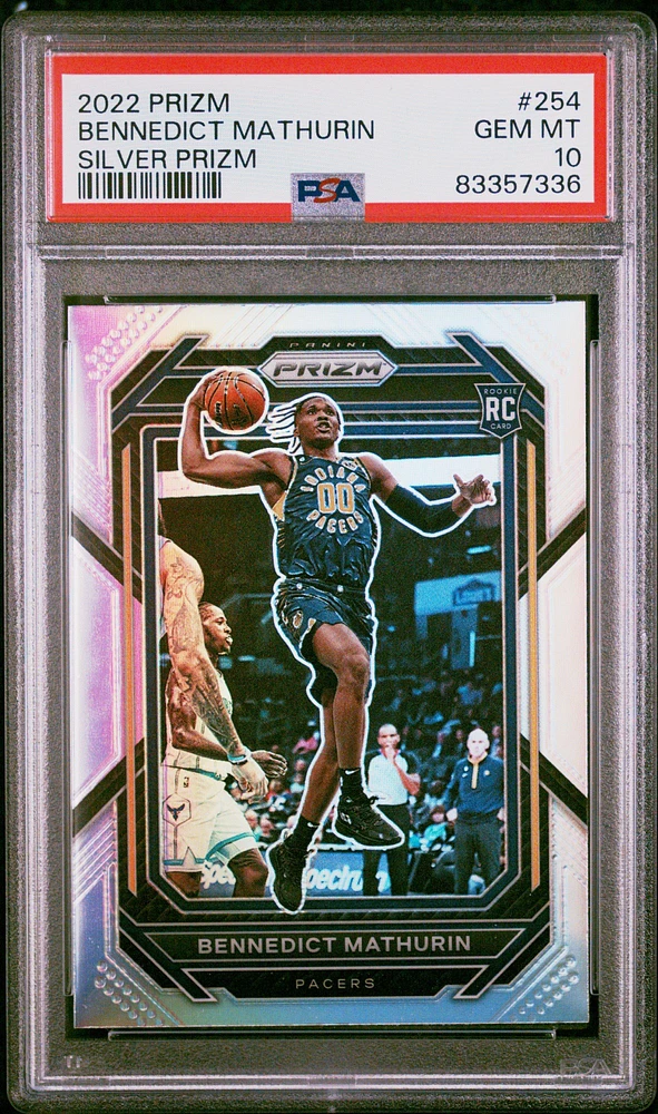 2022 Panini Prizm 254 Bennedict Mathurin Silver Prizm PSA 10