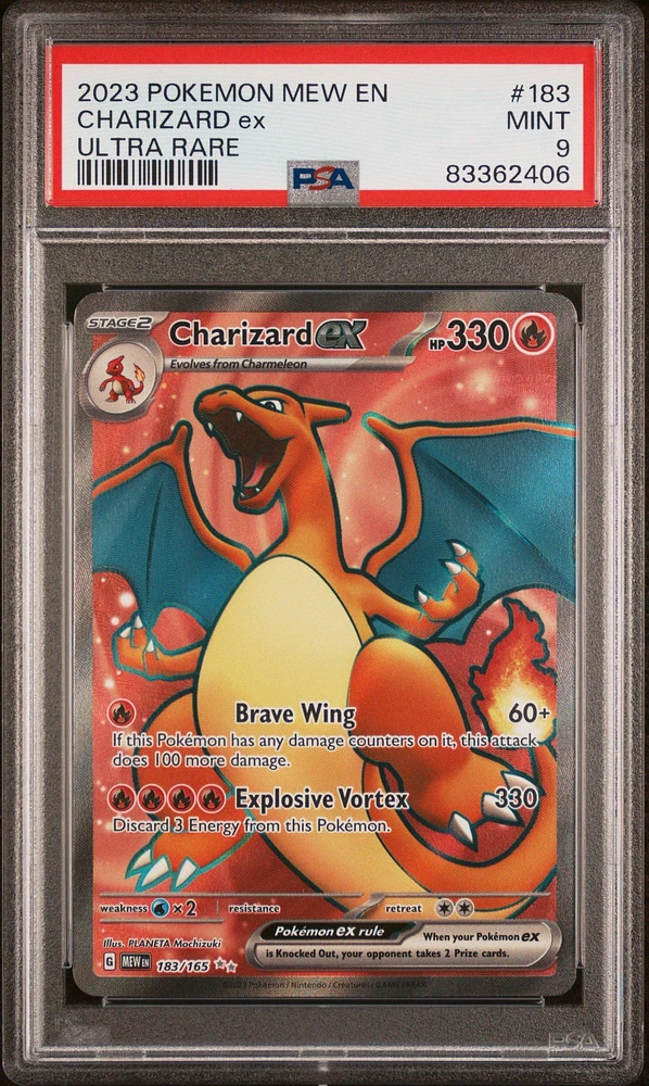 2023 Pokemon Mew En-151 183 Charizard Ex PSA