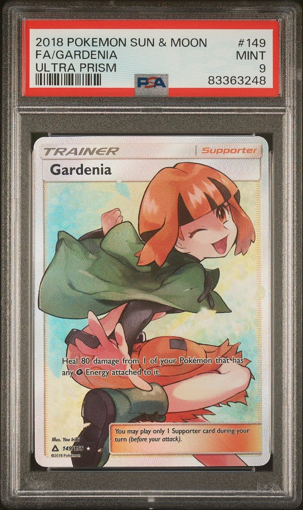 2018 Pokemon Sun & Moon Ultra Prism 149 Fa/gardenia PSA 9