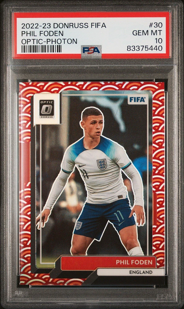 2022 Panini Donruss Fifa 30 Phil Foden Optic-photon PSA 10