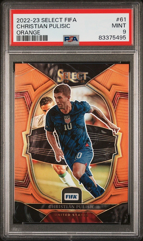 2022 Panini Select Fifa 61 Christian Pulisic Orange PSA 9
