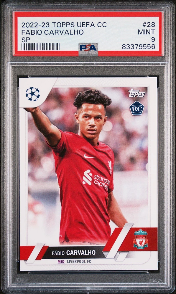 2022 Topps Uefa Club Competitions 28 Fabio Carvalho Sp PSA 9