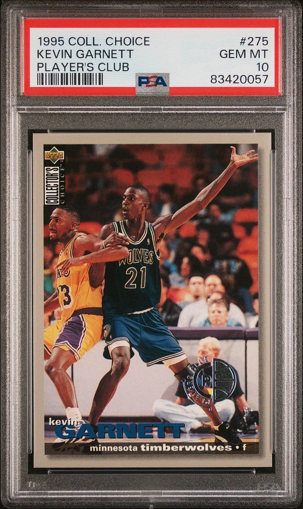 1995 Collector's Choice 275 Kevin Garnett Player's Club PSA 10