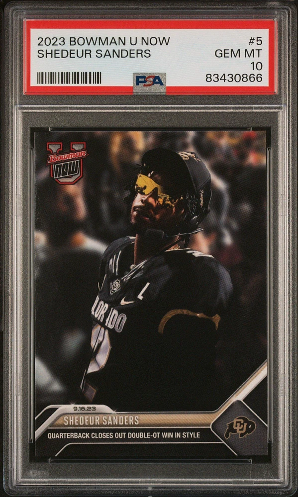 2023 Bowman U Now 5 Shedeur Sanders PSA 10