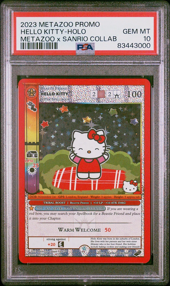2023 Metazoo Promo Hello Kitty-holo Metazoo X Sanrio Collab PSA 10