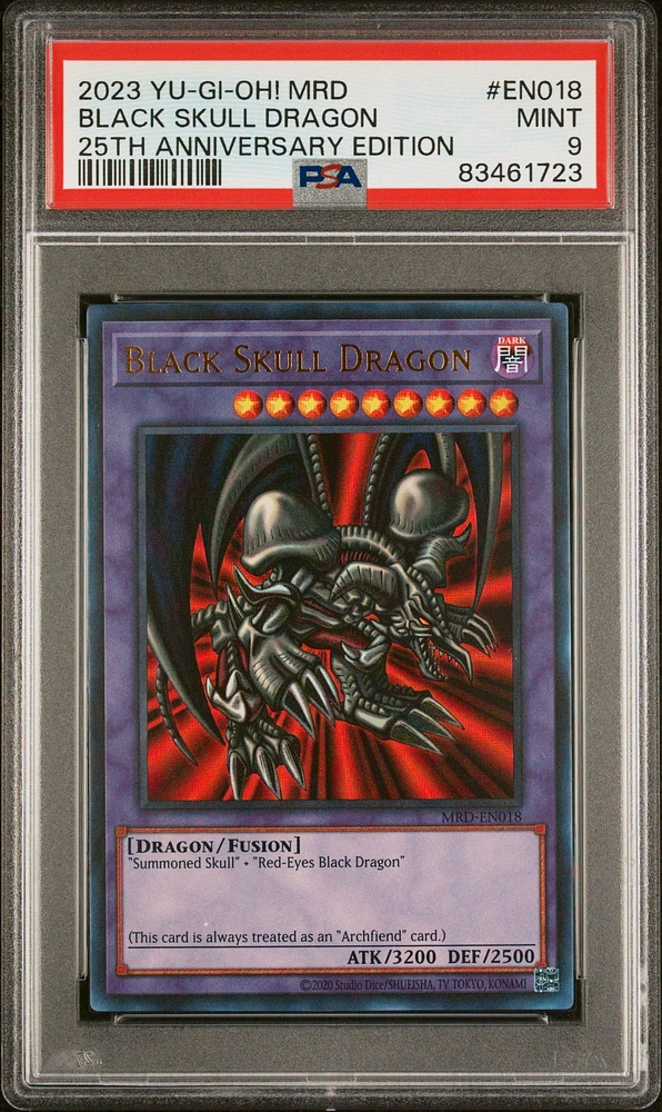 2023 Yu-gi-oh! Metal Raiders 25th Anniversary Edition En018 Black Skull Dragon PSA 9