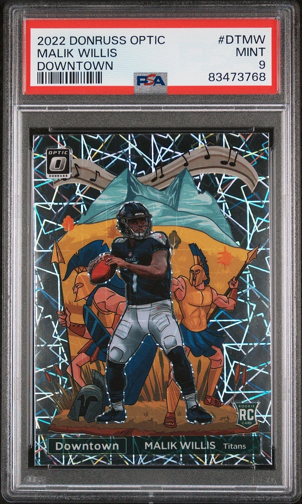 2022 Panini Donruss Optic Downtown Dtmw Malik Willis PSA 9