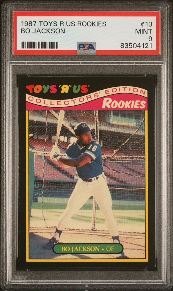 1987 Toys R Us Rookies 13 Bo Jackson PSA 9