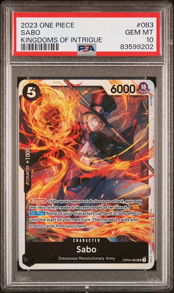2023 One Piece Kingdoms Of Intrigue 083 Sabo PSA 10