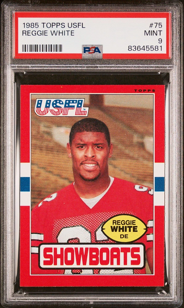 1985 Topps Usfl 75 Reggie White PSA 9