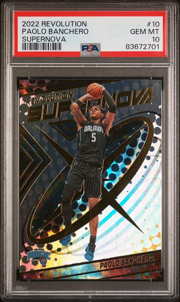 2022 Panini Revolution Supernova 10 Paolo Banchero PSA 10
