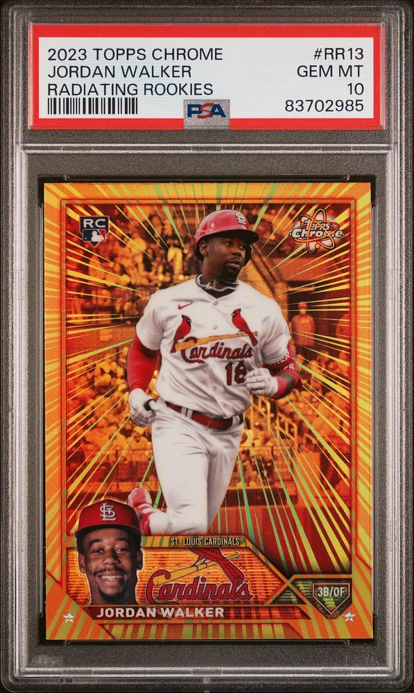 2023 Topps Chrome Radiating Rookies Rr13 Jordan Walker PSA 10