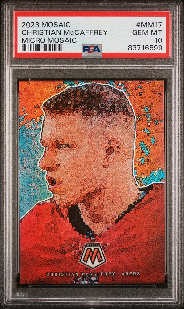 2023 Panini Mosaic Micro Mosaic Mm17 Christian Mccaffrey PSA 10