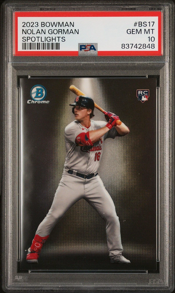 2023 Bowman Spotlights Bs17 Nolan Gorman PSA 10
