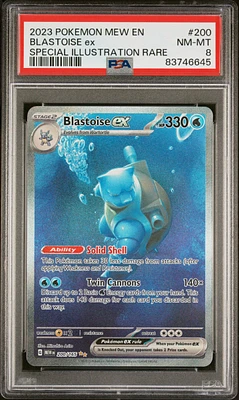2023 Pokemon Mew En-151 200 Blastoise Ex PSA