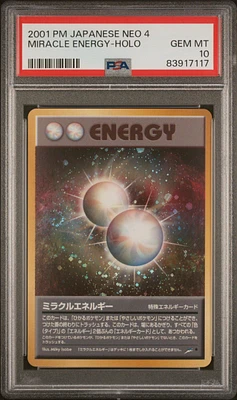 2001 Pokemon Japanese Neo 4 Miracle Energy-holo PSA 10