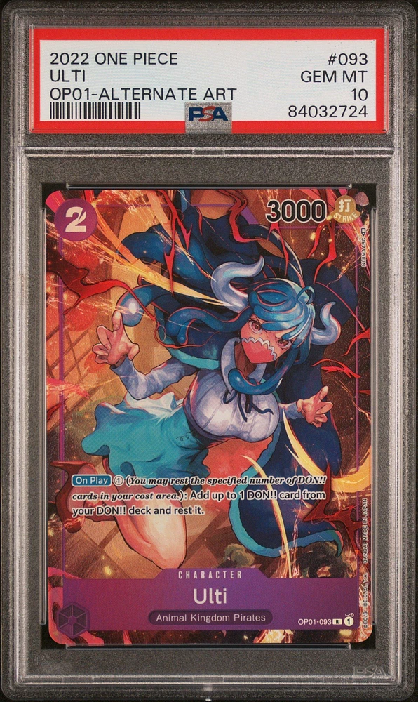 2022 One Piece Romance Dawn 093 Ulti Alternate Art PSA 10