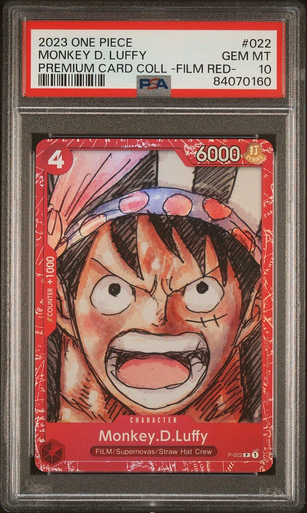 2023 One Piece Premium Card Collection -one Piece Film Red- 022 Monkey D. Luffy PSA 10