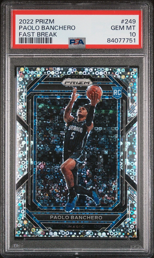 2022 Panini Prizm 249 Paolo Banchero Fast Break PSA 10