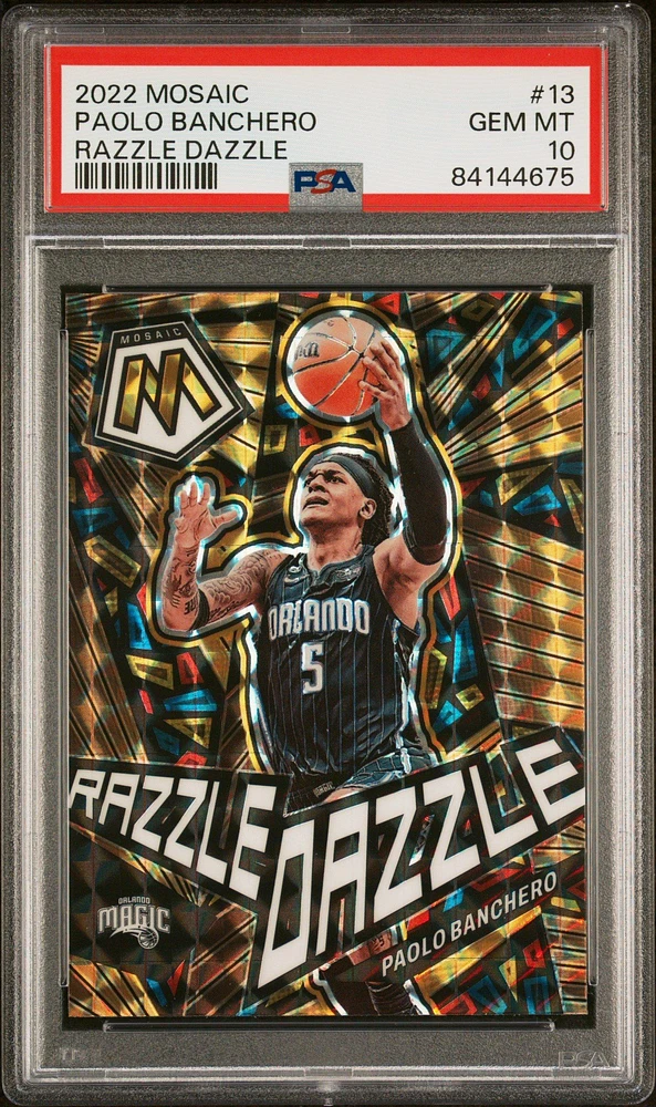 2022 Panini Mosaic Razzle Dazzle 13 Paolo Banchero PSA 10