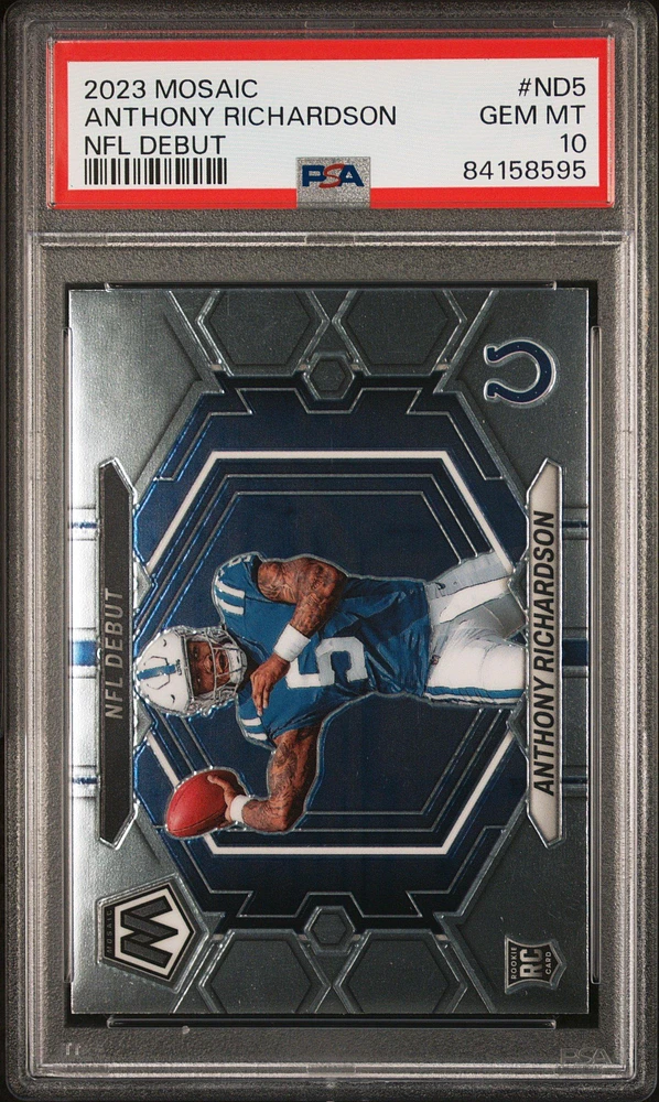 2023 Panini Mosaic Nfl Debut Nd5 Anthony Richardson PSA