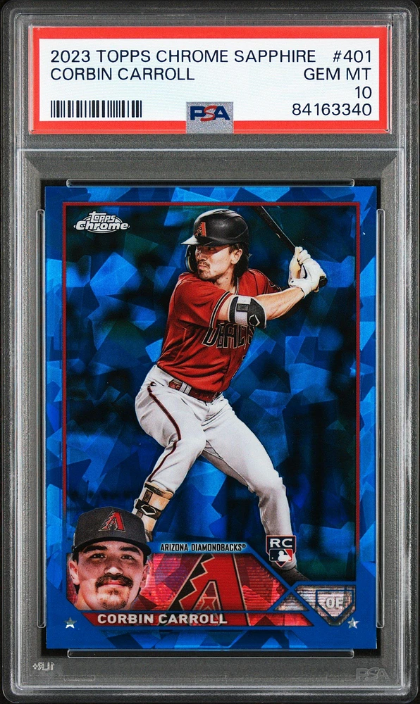 2023 Topps Chrome Sapphire 401 Corbin Carroll PSA 10