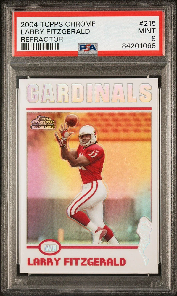 2004 Topps Chrome 215 Larry Fitzgerald Refractor PSA 9