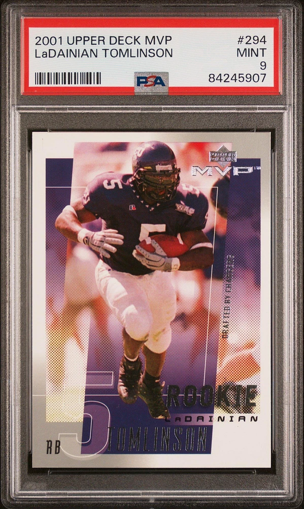 2001 Upper Deck Mvp 294 Ladainian Tomlinson PSA 9