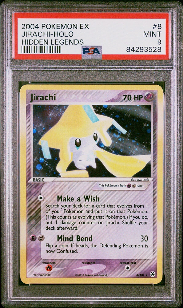 2004 Pokemon Ex Hidden Legends 8 Jirachi PSA 9