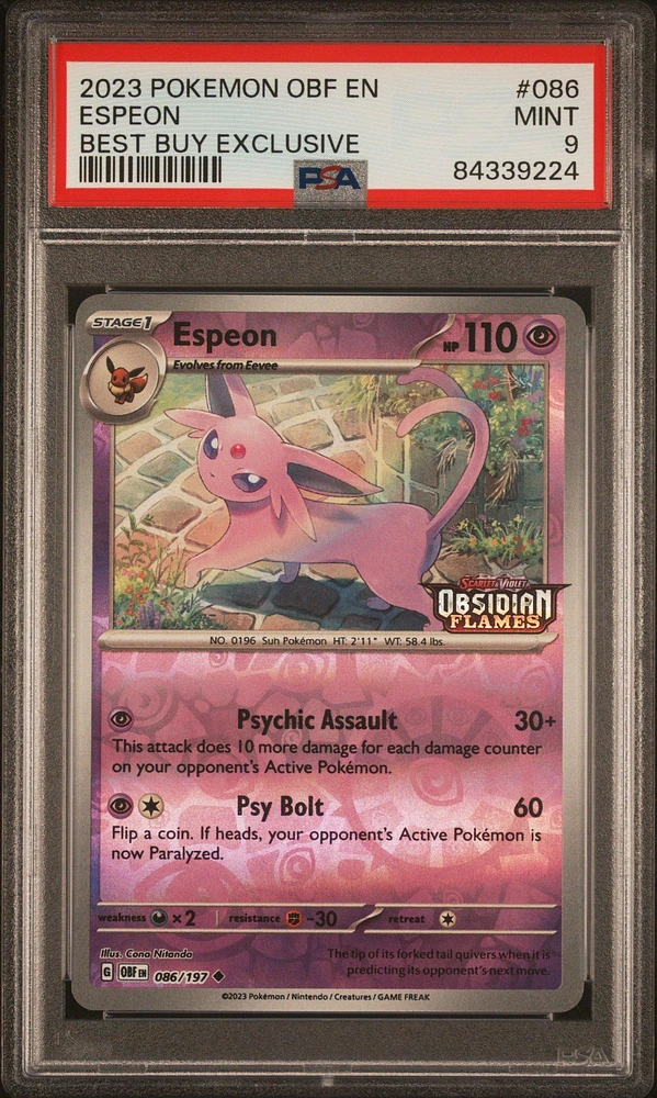 2023 Pokemon Obf En-obsidian Flames 086 Espeon PSA