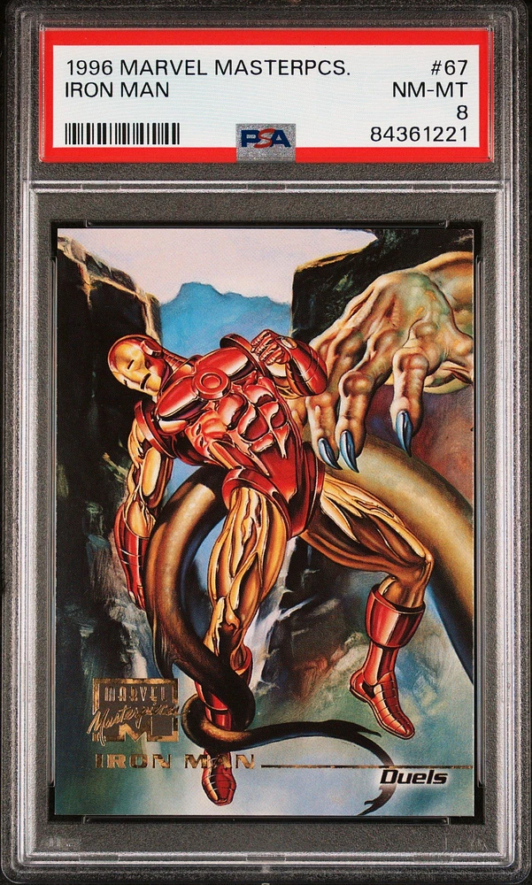 1996 Marvel Masterpieces 67 Iron Man PSA 8