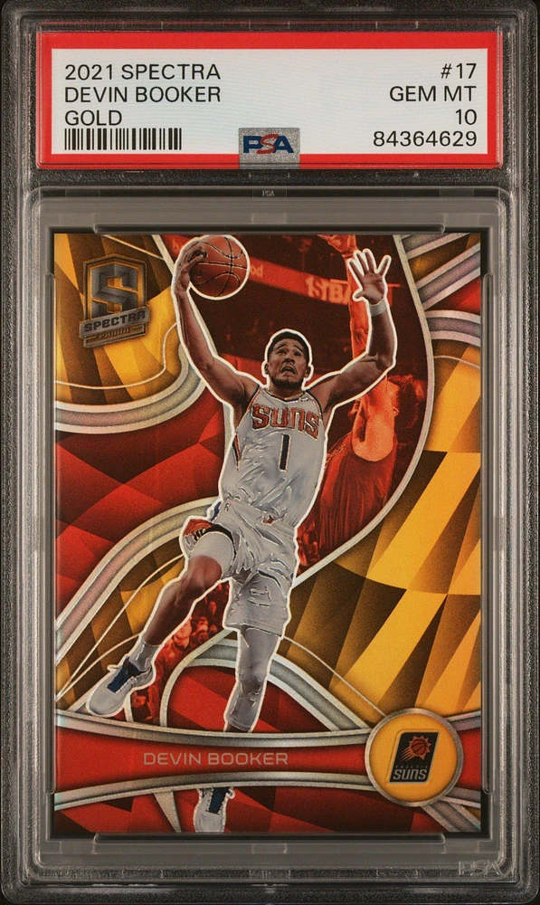 2021 Panini Spectra 17 Devin Booker Gold PSA 10