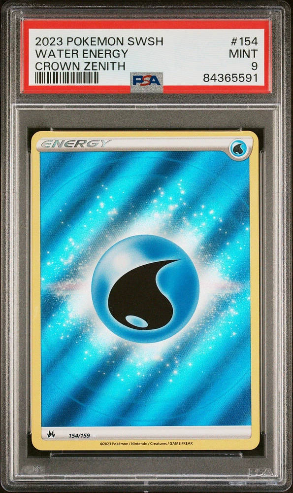 2023 Pokemon Sword And Shield Crown Zenith 154 Water Energy PSA 9
