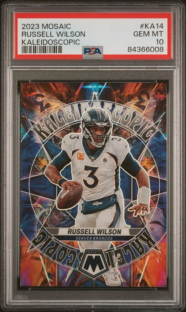 2023 Panini Mosaic Kaleidoscopic Ka14 Russell Wilson PSA 10